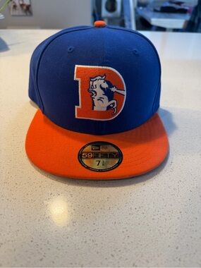 New Era Blue and Orange Denver Broncos 59FIFTY Fitted Hat